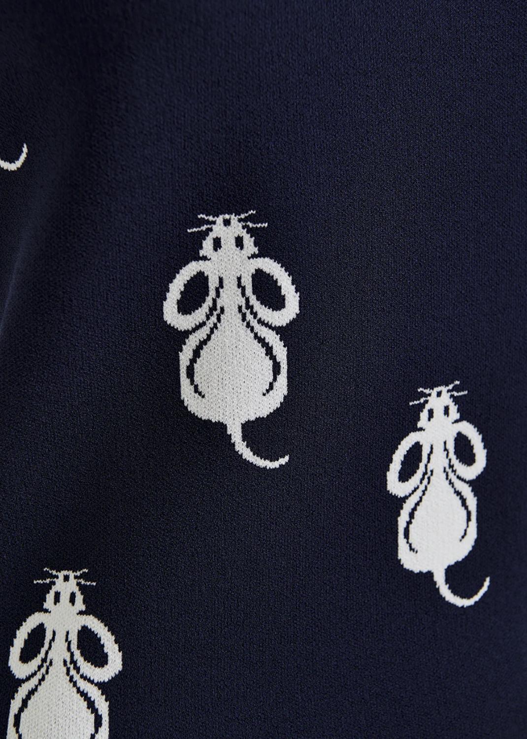 HASCOT/JACQUARD KNITTED T-SHIR