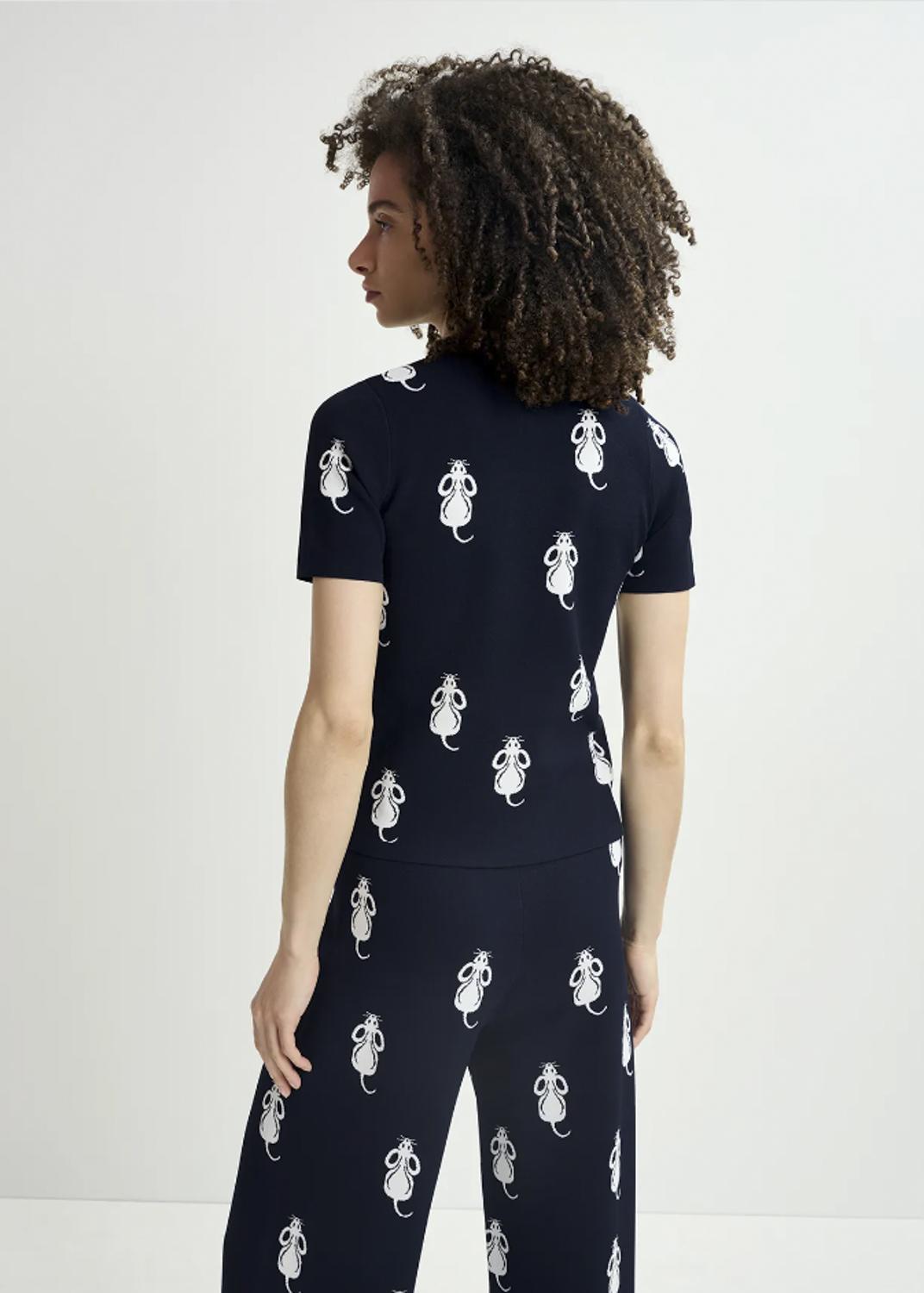 HASCOT/JACQUARD KNITTED T-SHIR