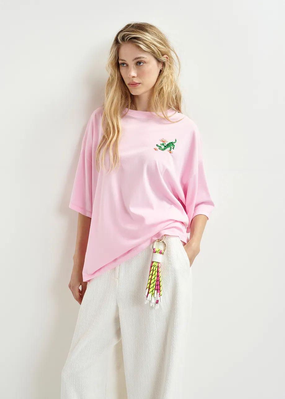 HUNGLE/EMBROIDERED T-SHIRT