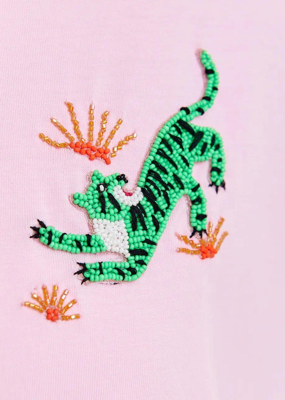 HUNGLE/EMBROIDERED T-SHIRT