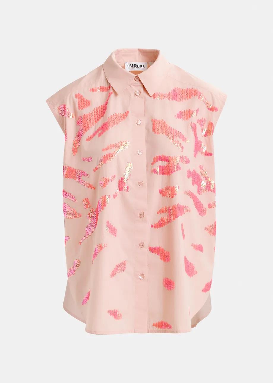 HIXIE/SEQUIN SLEEVELESS SHIRT