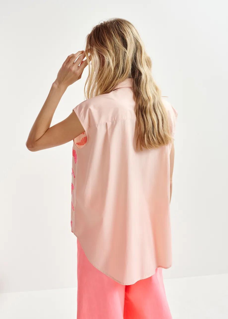 HIXIE/SEQUIN SLEEVELESS SHIRT