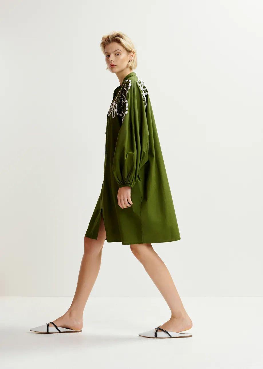 HANANA/EMBELLISHED SHIRT DRESS