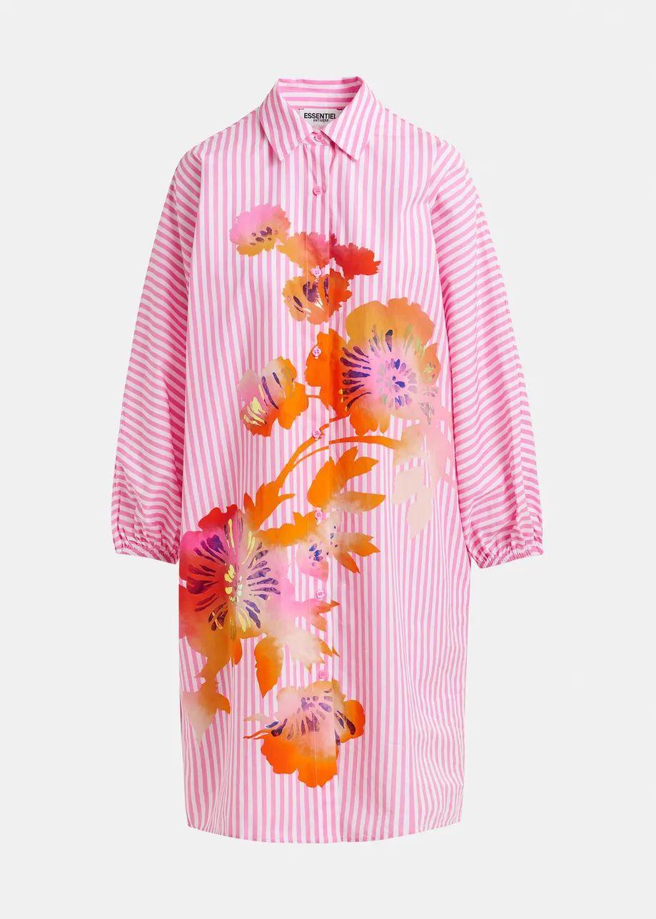HOSES/FOIL PRINT SHIRT DRESS