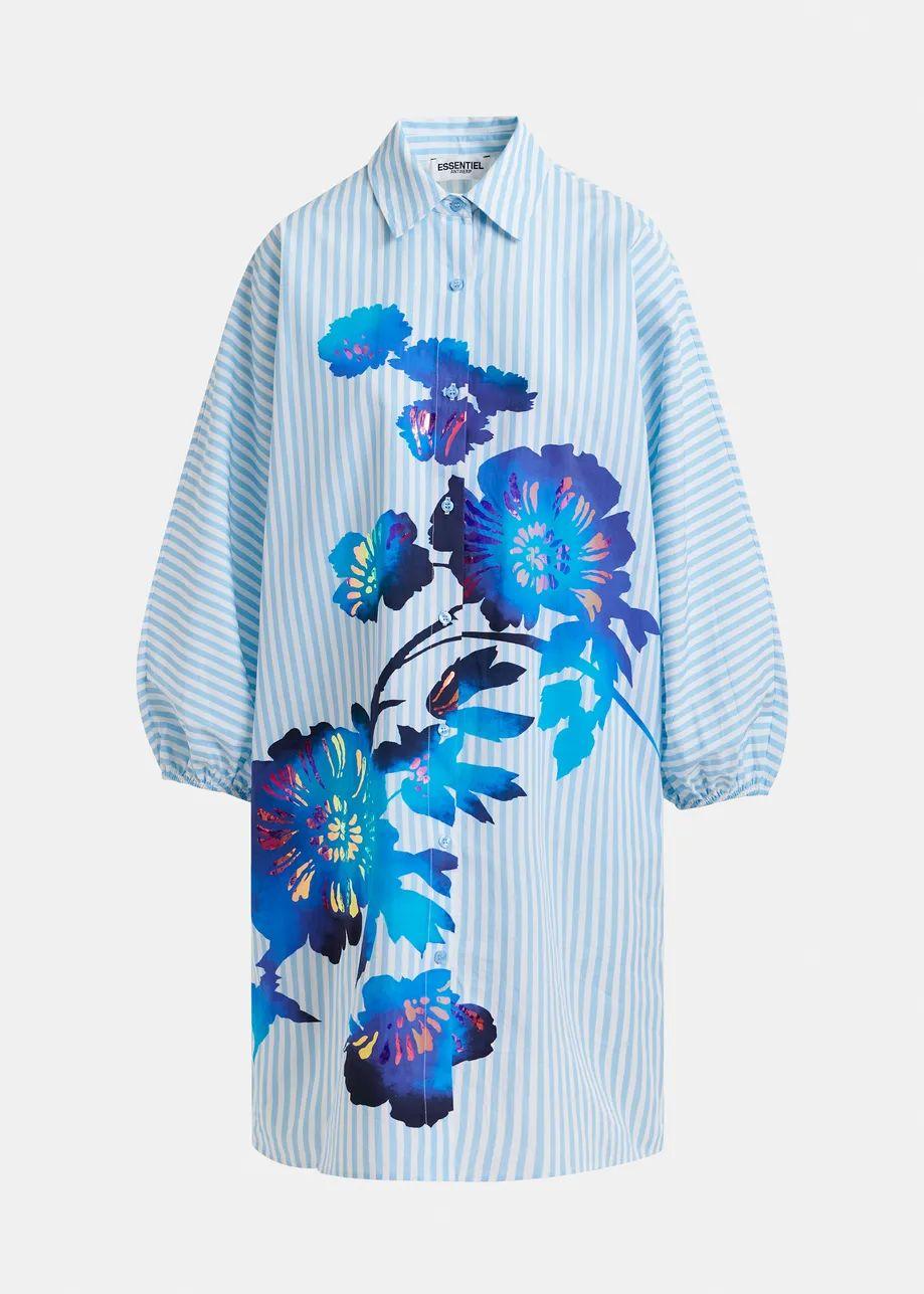 HOSES/FOIL PRINT SHIRT DRESS