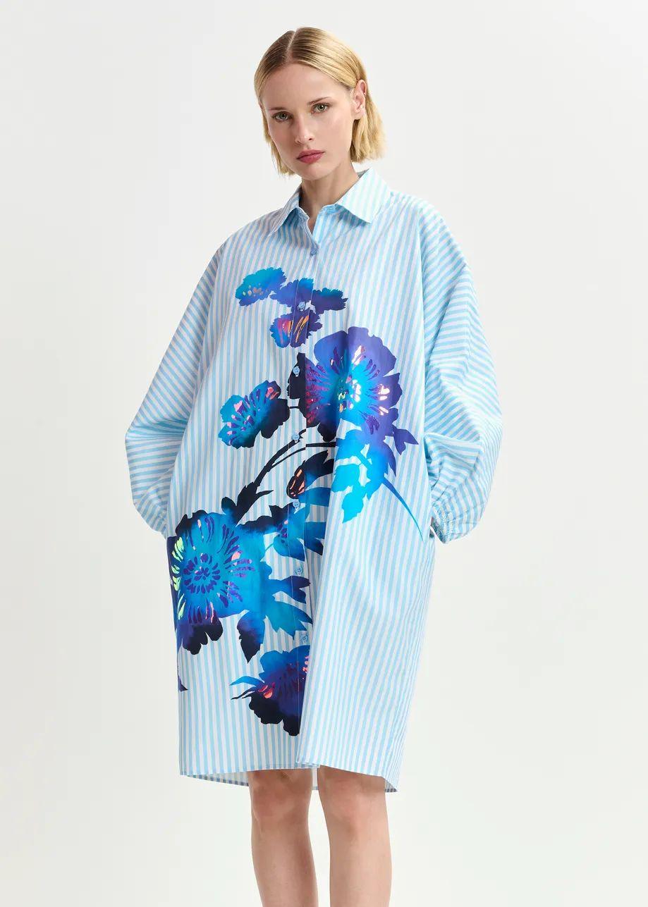 HOSES/FOIL PRINT SHIRT DRESS