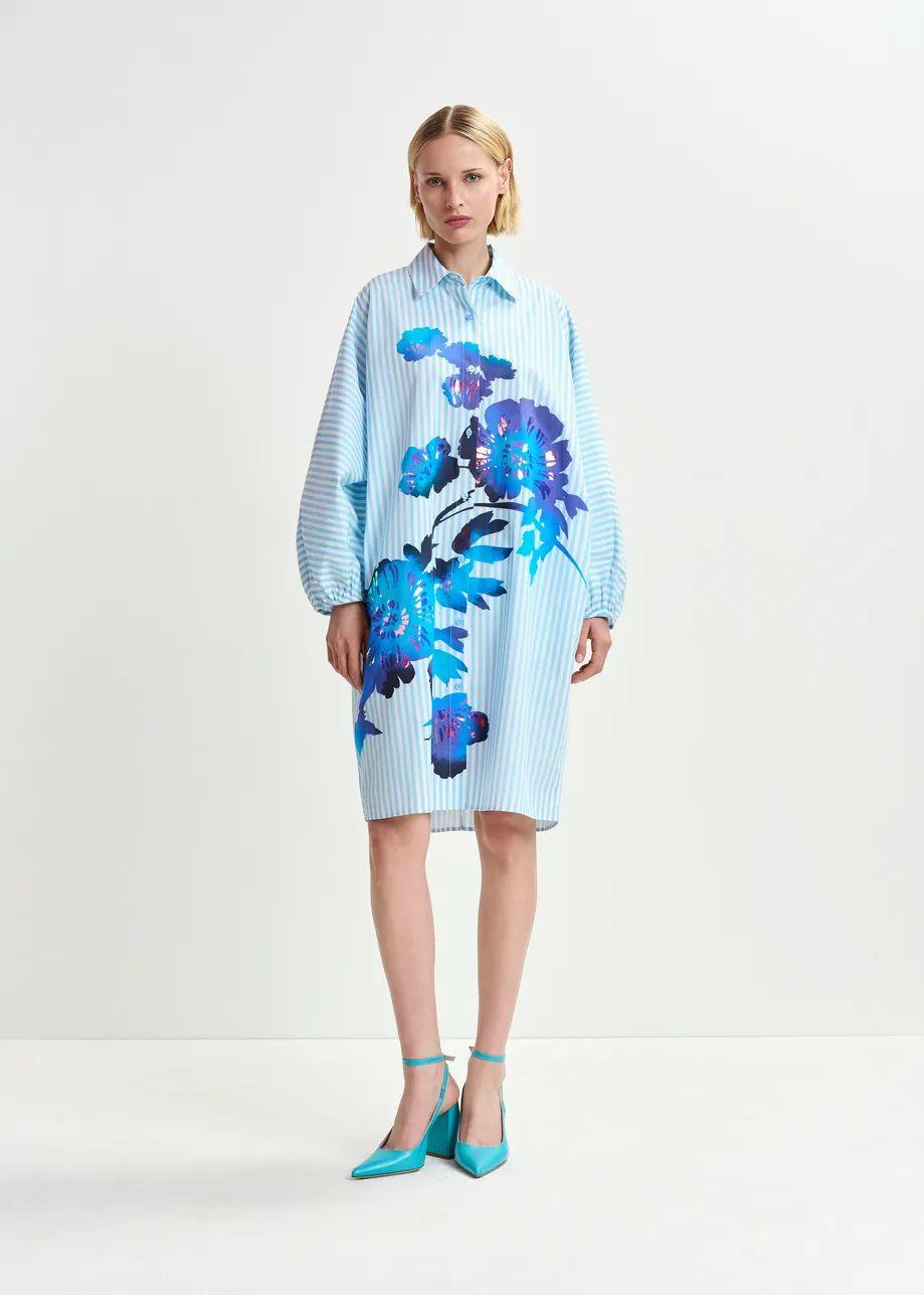 HOSES/FOIL PRINT SHIRT DRESS