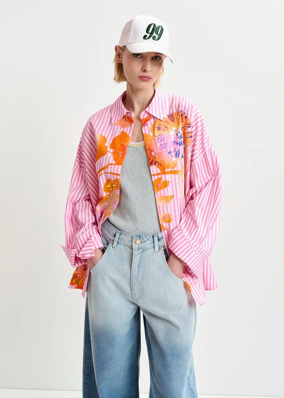HIBRA/FOIL PRINT LARGE SHIRT
