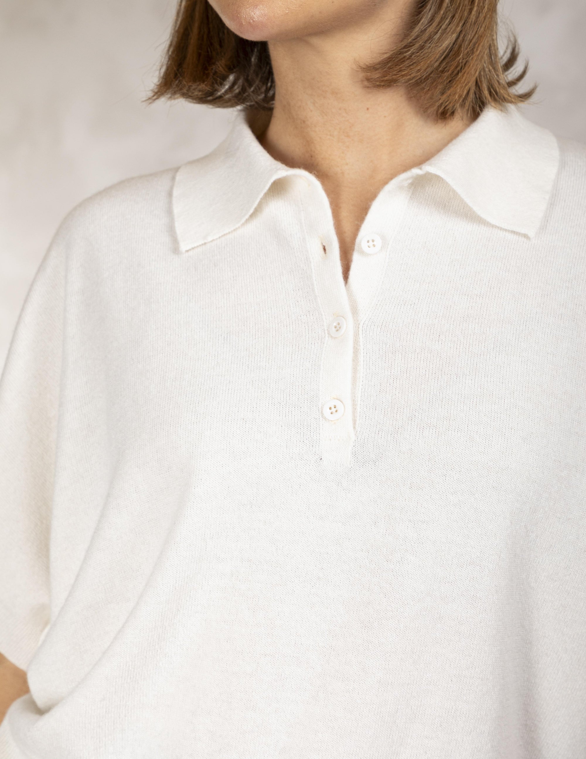 MAX/OFF WHITE/KNITTED POLO