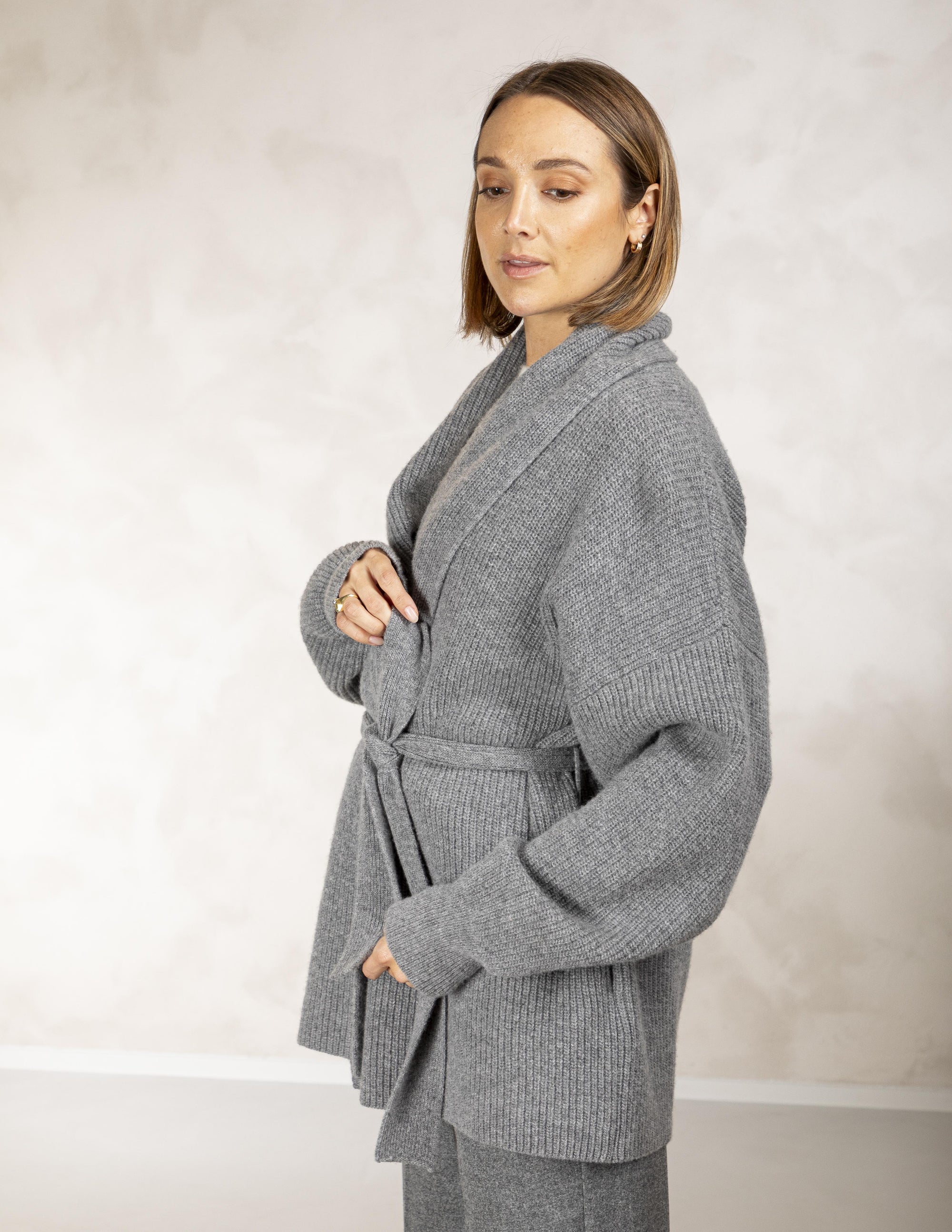 BENEDETTA/DARK GREY/LONG GILET