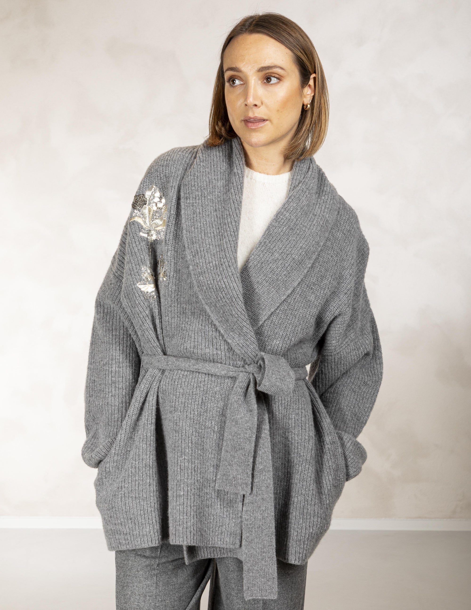 BENEDETTA/DARK GREY/LONG GILET