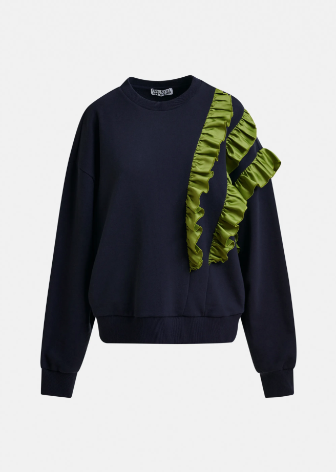 IWAVE SWEATSHIRT WITH FRIL/ CO