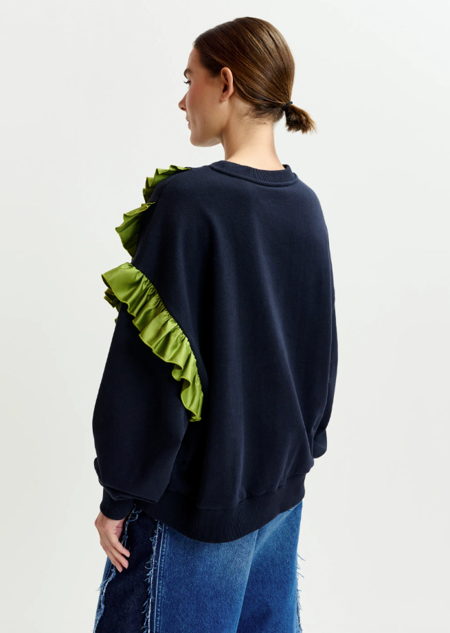 IWAVE SWEATSHIRT WITH FRIL/ CO