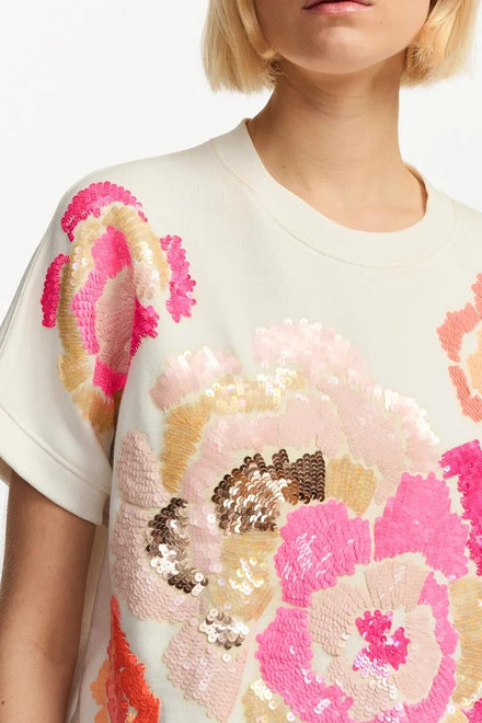 FLORALY/EMBROIDERED SWEATER