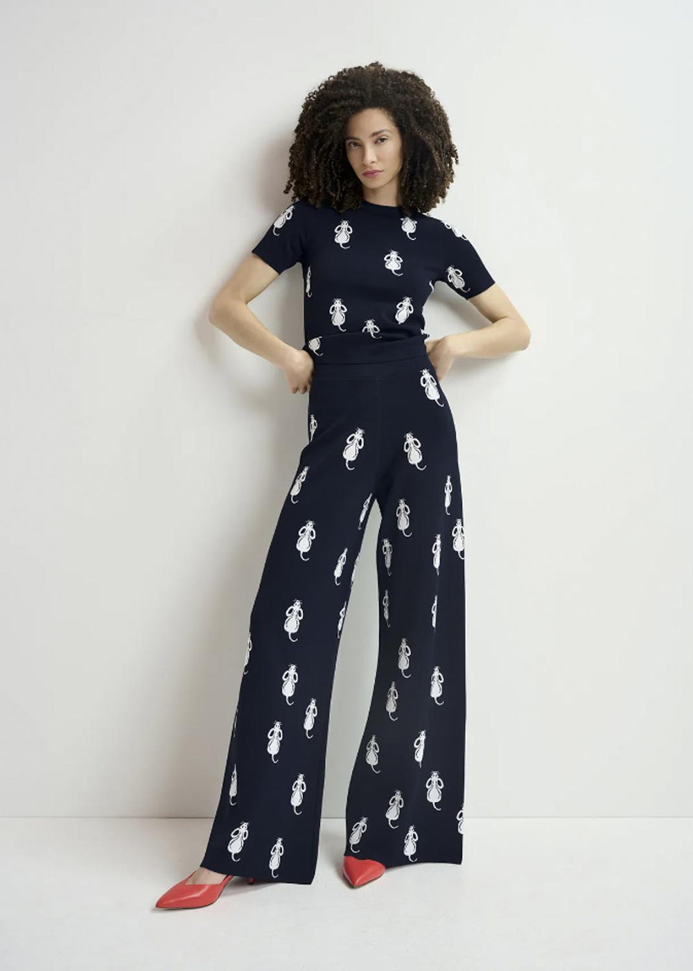 HASCOT/JACQUARD KNITTED T-SHIR