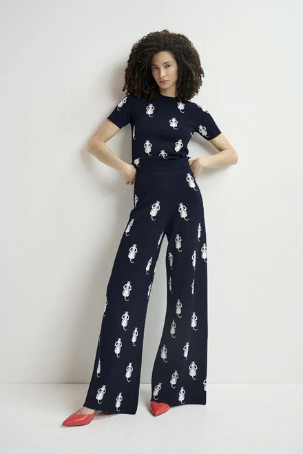 HALIBI/JACQUARD KNITTED PANT