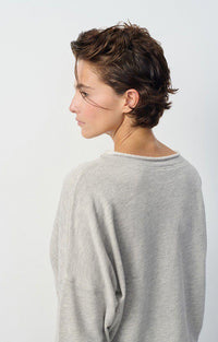 ZOF03BE25/SWEAT ML COL BATEAU