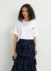 HUNGLE/EMBROIDERED T-SHIRT