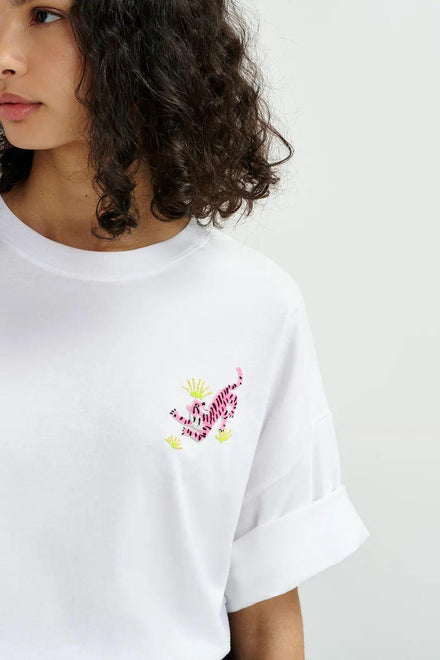 HUNGLE/EMBROIDERED T-SHIRT