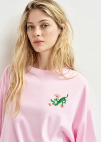 HUNGLE/EMBROIDERED T-SHIRT