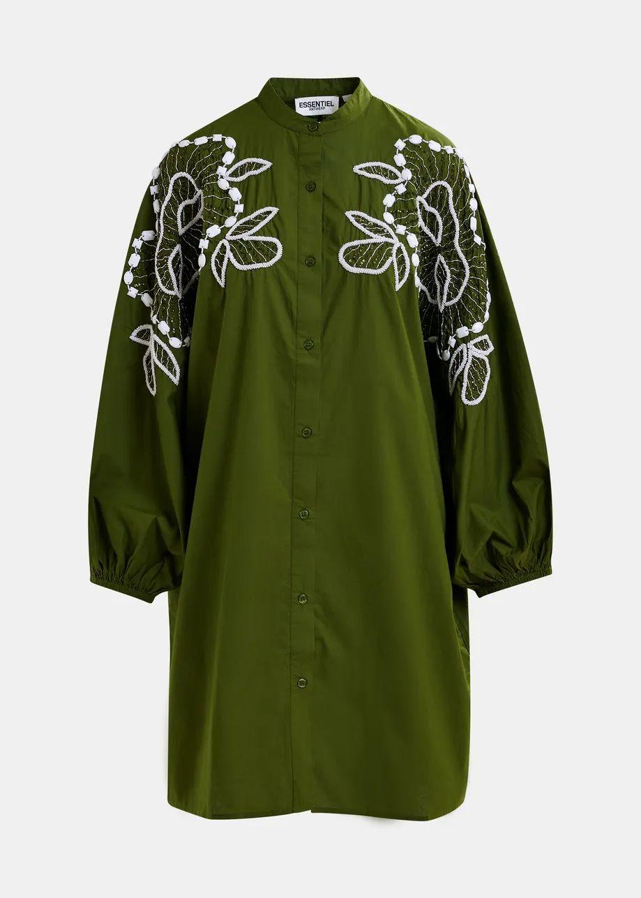 HANANA/EMBELLISHED SHIRT DRESS