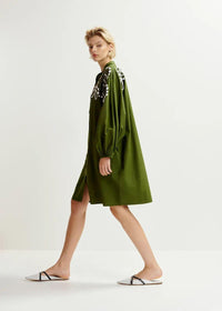 HANANA/EMBELLISHED SHIRT DRESS