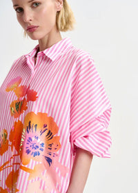 HOSES/FOIL PRINT SHIRT DRESS