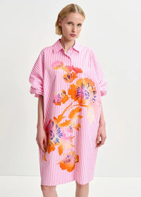 HOSES/FOIL PRINT SHIRT DRESS
