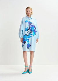 HOSES/FOIL PRINT SHIRT DRESS