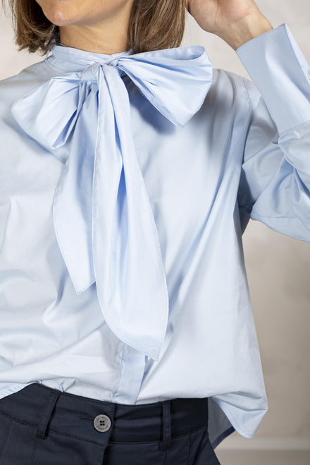 BIG BOW/CELEST/BLOUSE WITH BOW