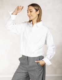 LOBBY/WHITE/BUTTON UP BLOUSE
