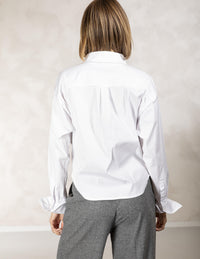 LOBBY/WHITE/BUTTON UP BLOUSE