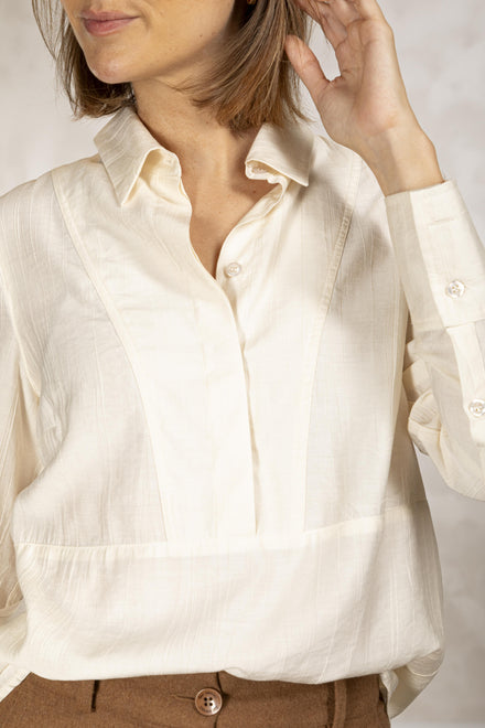 DEBBY/LIGHT BEIGE/BLOUSE WITH 