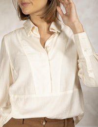 DEBBY/LIGHT BEIGE/BLOUSE WITH 
