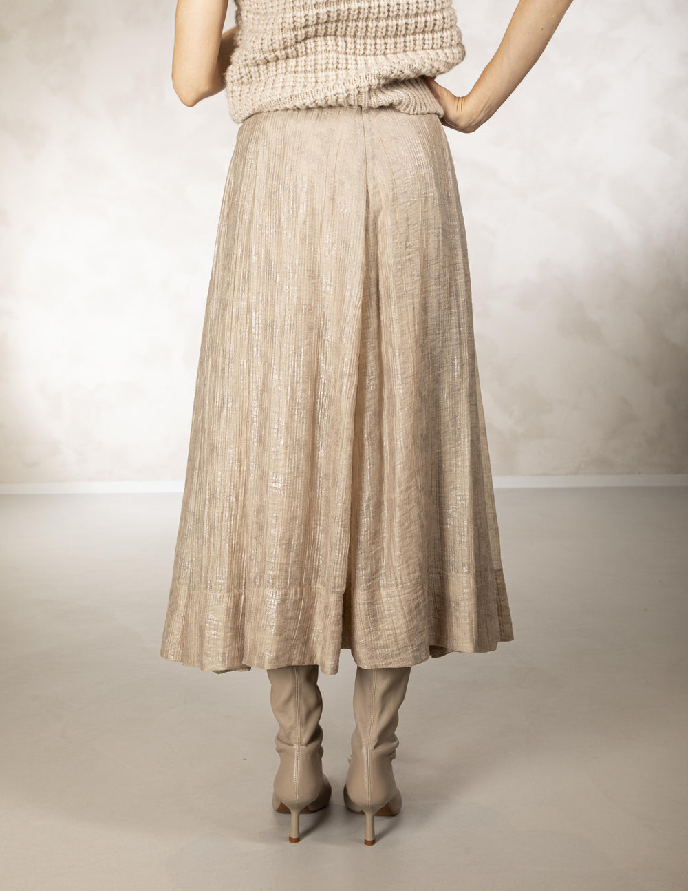 SALIBA/SHINE SHEER/MIDI SKIRT 