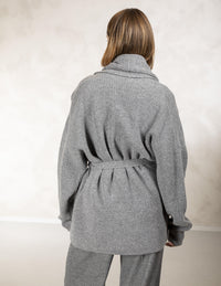 BENEDETTA/DARK GREY/LONG GILET