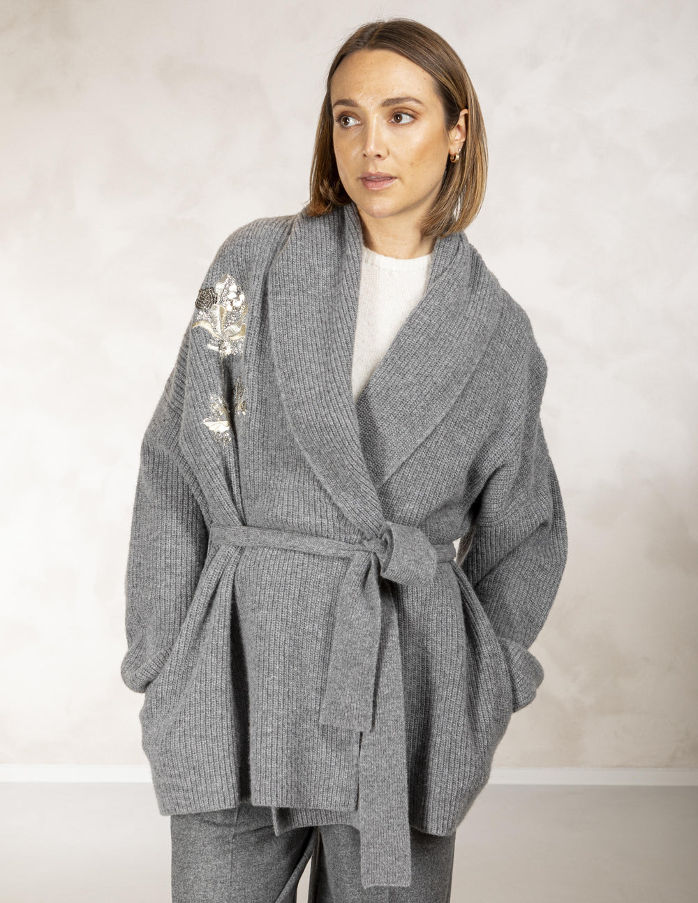 BENEDETTA/DARK GREY/LONG GILET
