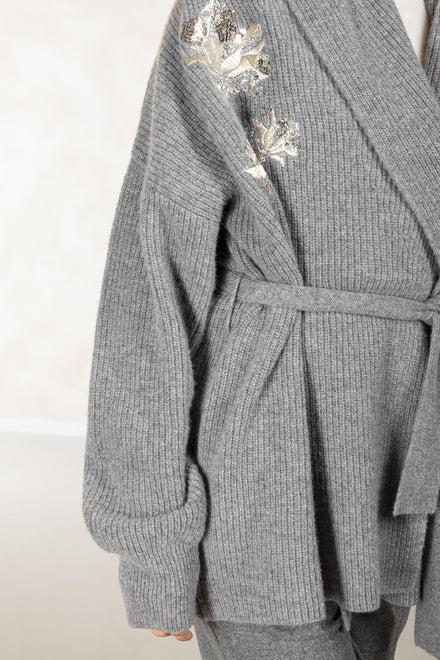 BENEDETTA/DARK GREY/LONG GILET
