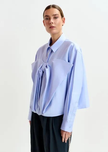 IBOW BOW SHIRT/PALE KINGSBLUE