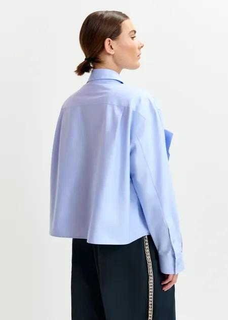 IBOW BOW SHIRT/PALE KINGSBLUE