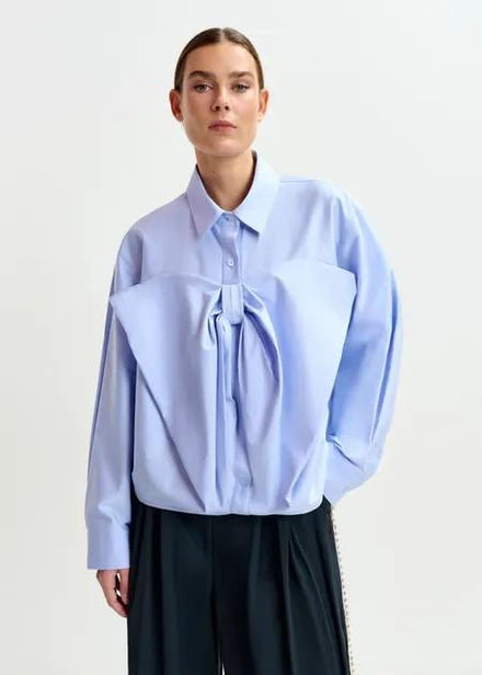 IBOW BOW SHIRT/PALE KINGSBLUE