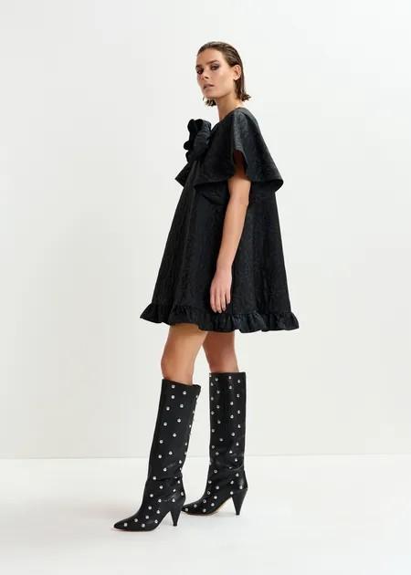 ISING A-LINE DRESS/BLACK