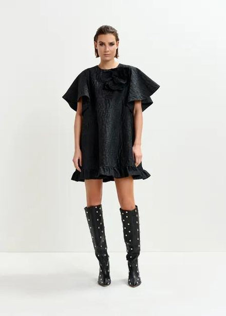 ISING A-LINE DRESS/BLACK