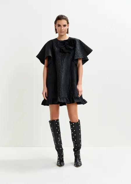 ISING A-LINE DRESS/BLACK