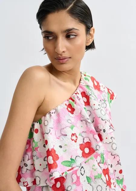 JILAND ASYMMETRIC RUFFLE