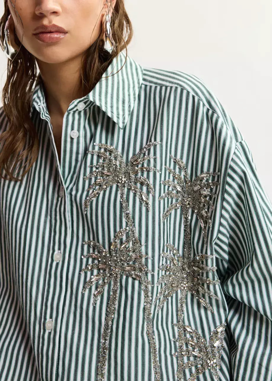 KASPER SEQUIN PALM TREE
