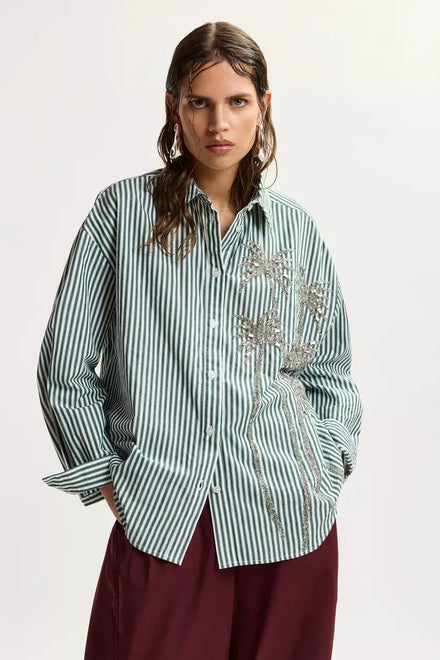 KASPER SEQUIN PALM TREE