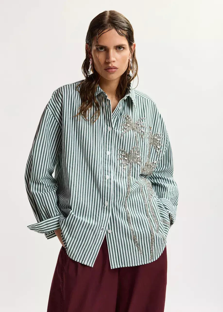 KASPER SEQUIN PALM TREE