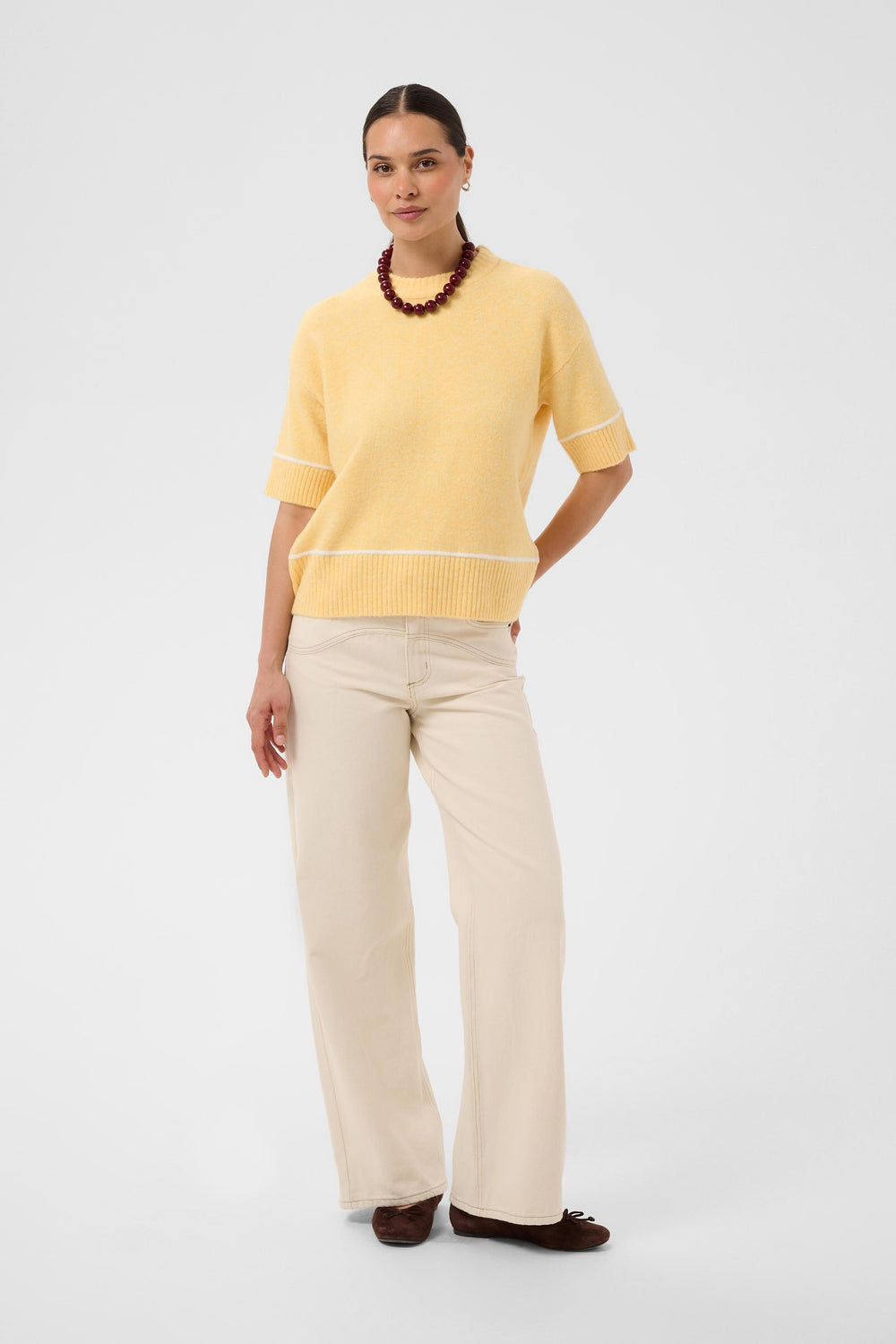 KAJINIE KNIT 1/2SLEEVE