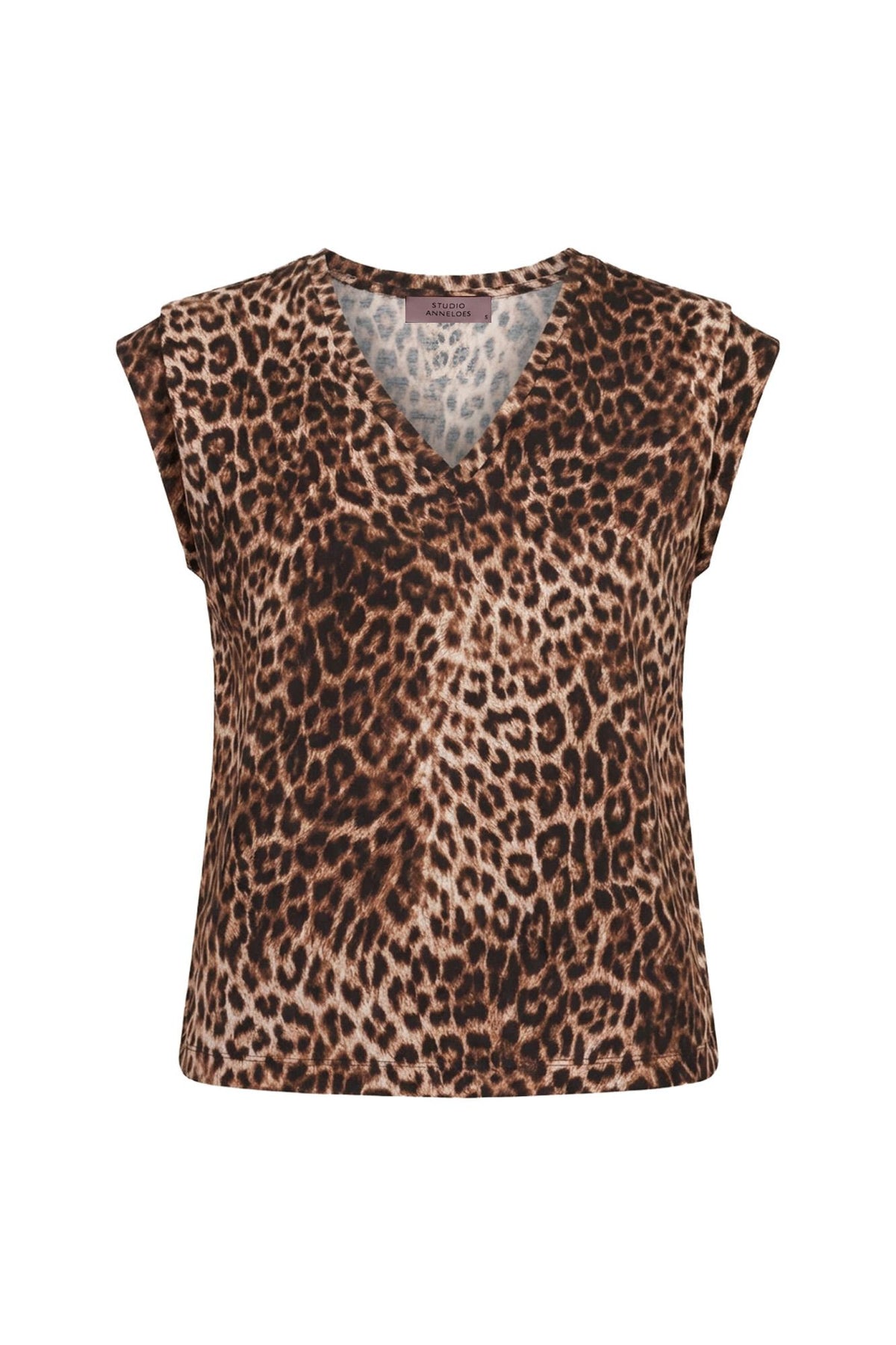 LEONE LEOPARD VNECK TOP